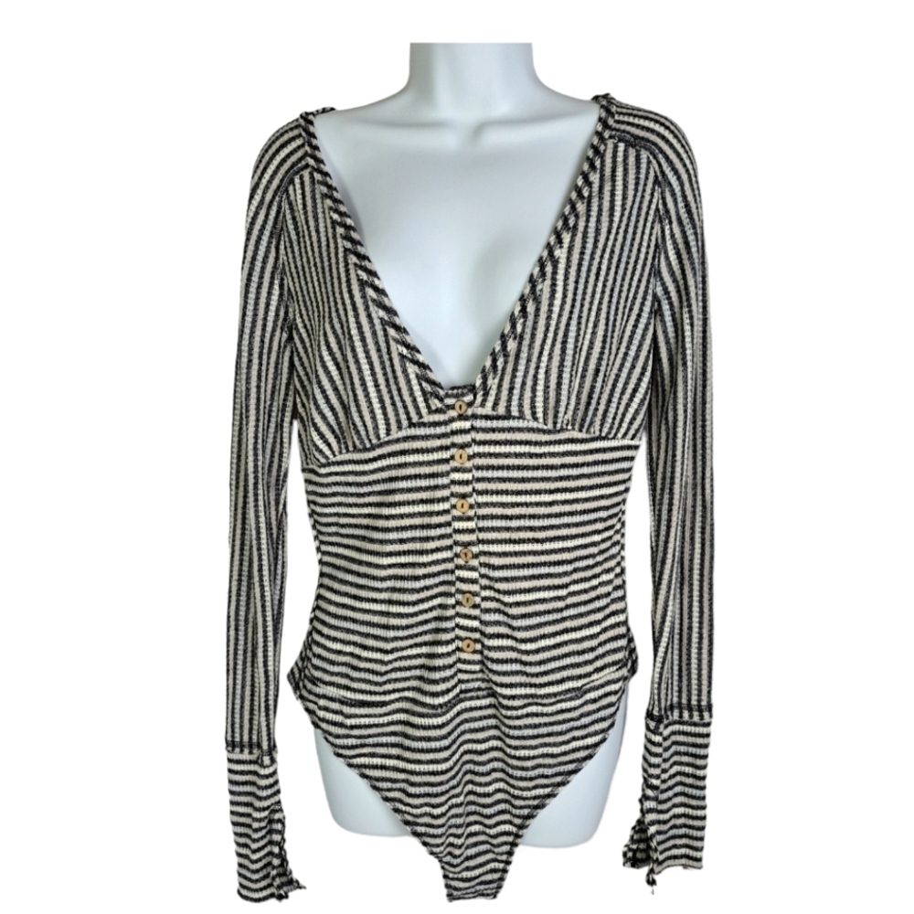 Free People By The Fire Bodysuit Striped